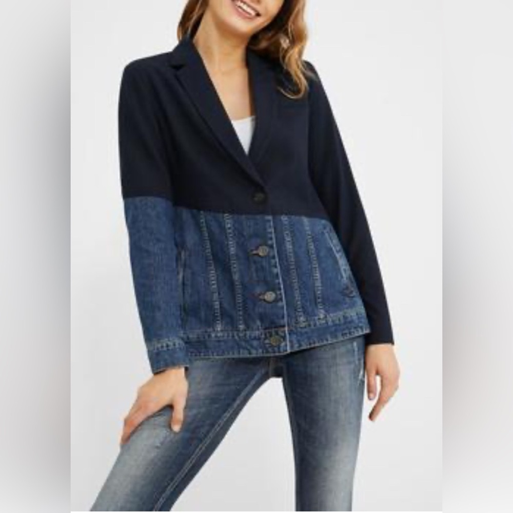 Desigual Black and Blue Blazer